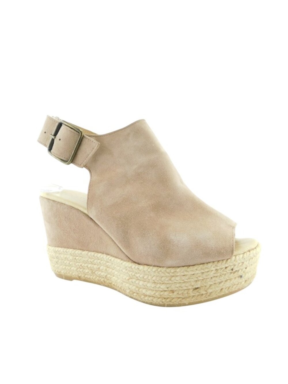 CORDANI Beige Suede Leather Slingback Espadrilles Wedge Heels 36